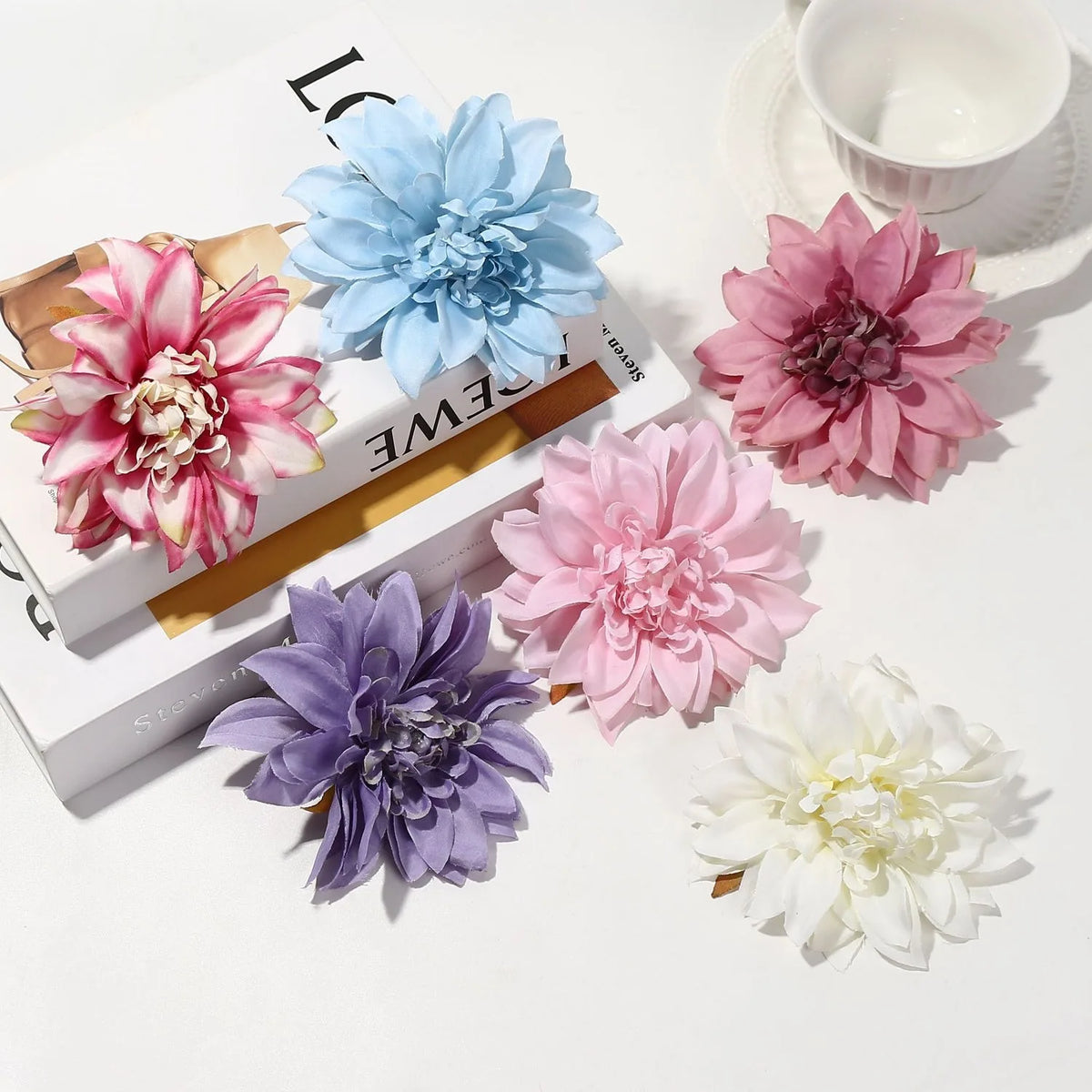 5/10Pcs 9cm Artificial Silk Chrysanthemum Heads for Wedding & Home Artificial Flower Heads Babs