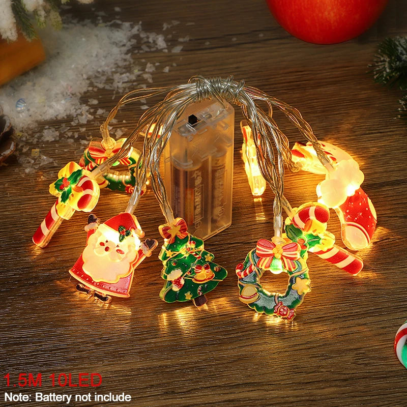 Christmas LED String Lights – Santa, Gingerbread & Xmas Tree LED String Lights Babs