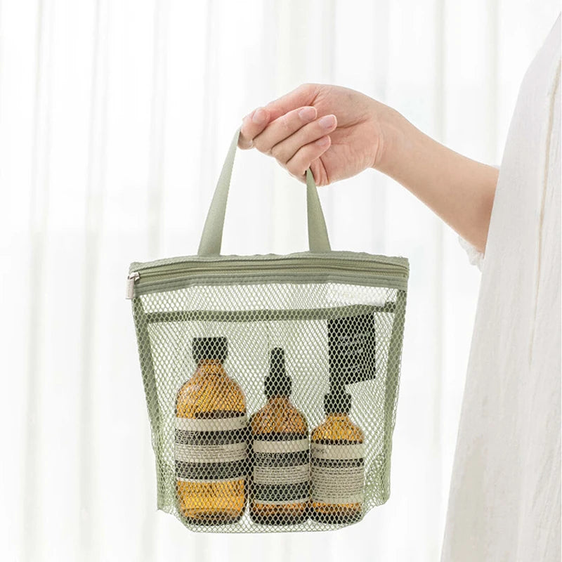 Portable Mesh Cosmetic Travel Bag – Toiletry Organizer Pouch Cosmetic Travel Bag Babs