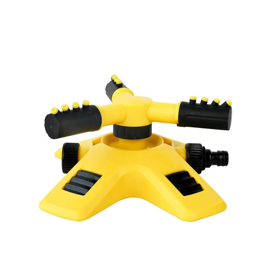 360° Rotating 3-Way Garden Sprinkler Head | Auto Irrigation Garden Sprinkler Head Babs yellow