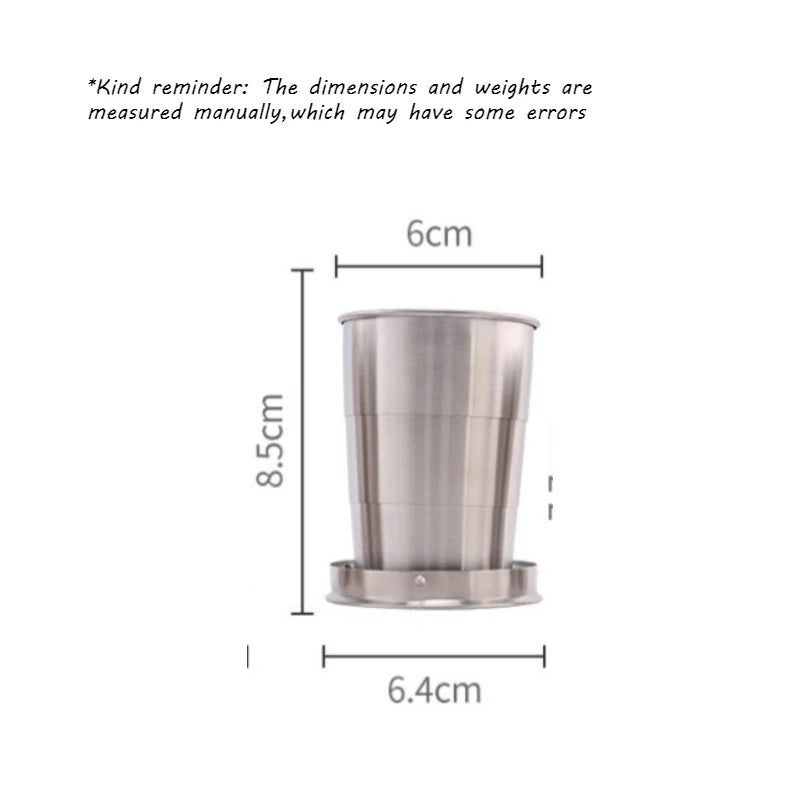 Stainless Steel Folding Telescopic Cup | Portable Camping Cup Folding Camping Cup Babs M 150ML