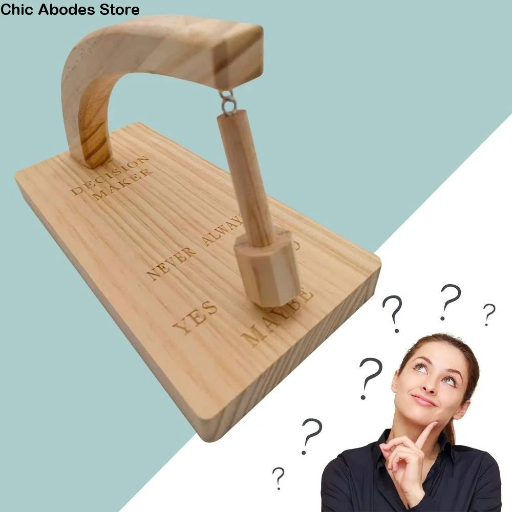 Wooden Magnetic Decision Maker Pendulum – Tabletop Gift Tabletop Decision Game Babs
