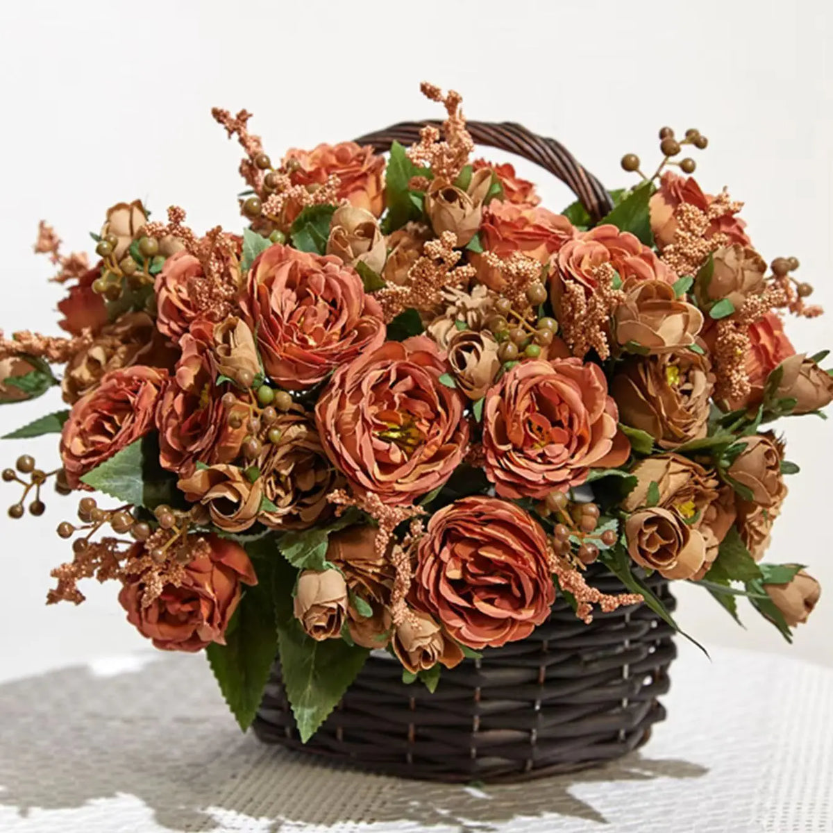 Artificial Silk Peony Rose Bouquet – Wedding & Home Décor Artificial Flower Bouquet Babs