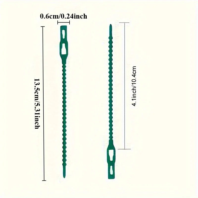 Adjustable Green Garden Plant Twist Ties – Flexible Support Garden Plant Ties Babs