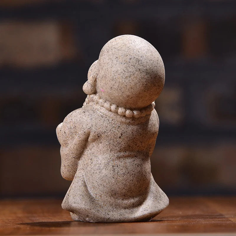Smiling Baby Buddha Statue | Sandstone Meditation Figurine Buddha Figurine Babs