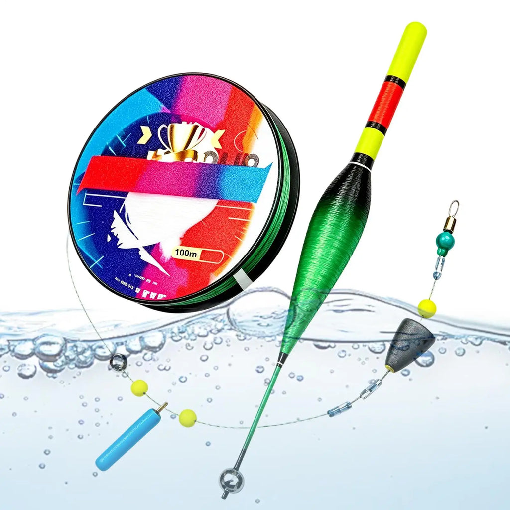 Automatic Bobber Fishing Line Set with Float – 100m Nylon Fishing Bobber Line Set Babs