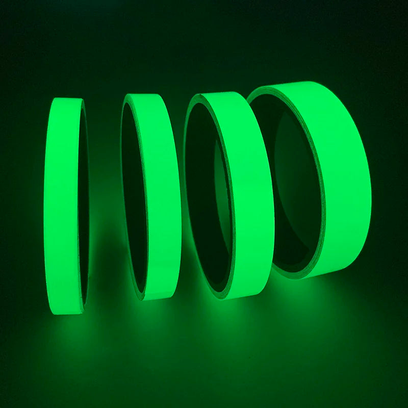 3M Glow in the Dark Wall Sticker Tape – Luminous DIY Decal Glow Wall Sticker Babs green 3m x 1cm