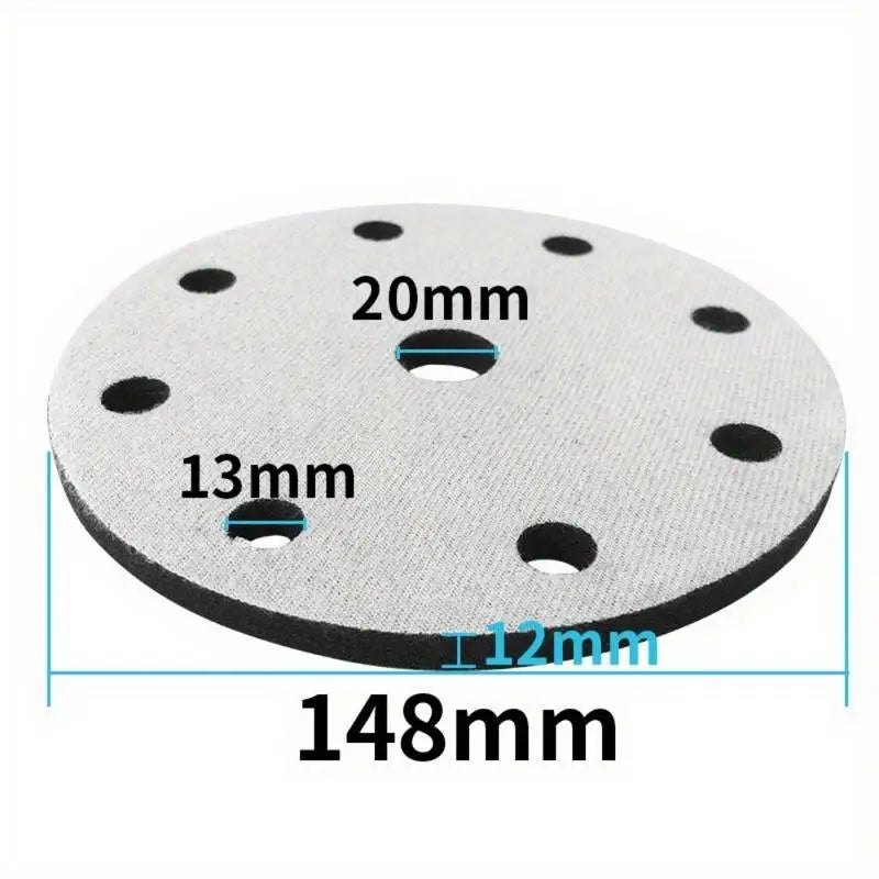 6-Inch 9-Hole Pneumatic Sander Buffer Pad – 5-Pack Sander Buffer Pad Babs
