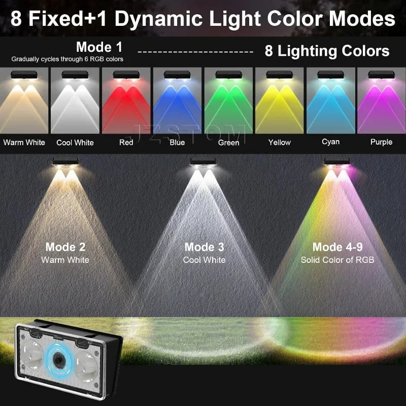 IP65 Solar Wall Washer Light – Dusk-to-Dawn LED Outdoor Solar Wall Light Babs