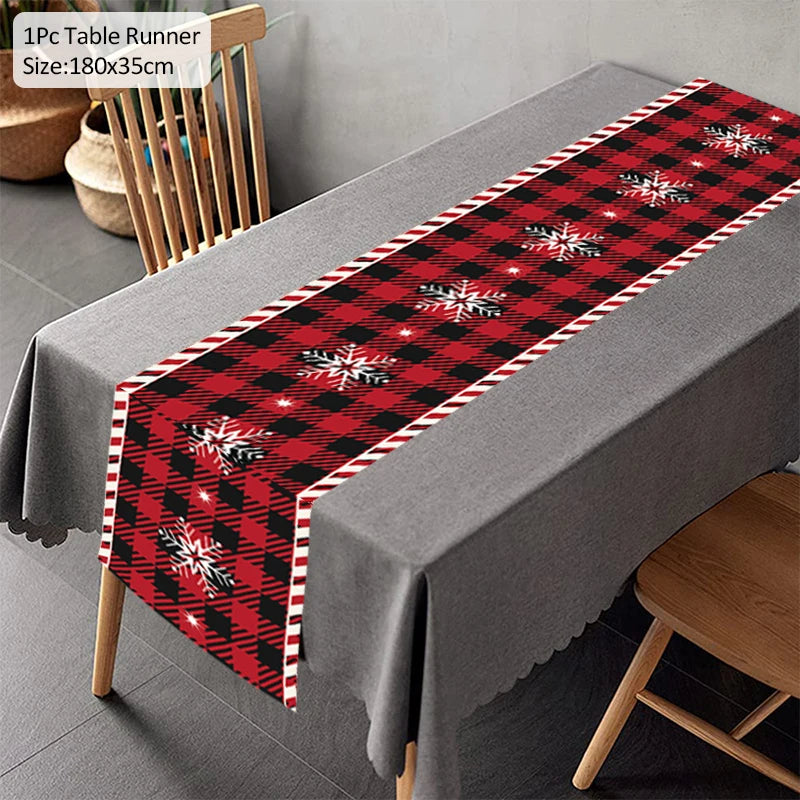 Christmas Table Runner – Festive Xmas Polyester Home Décor Christmas Table Runner Babs Style10