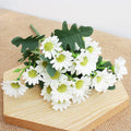 Artificial Silk Daisy Bouquet for Wedding & Home Decor Artificial Flower Bouquet Babs White 2 pcs