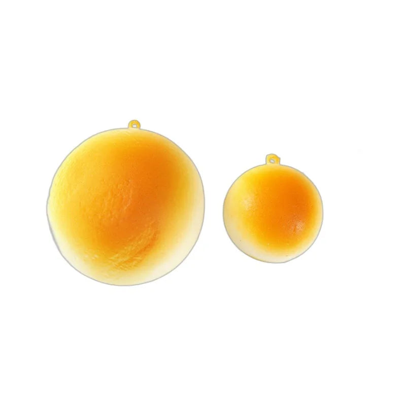 Golden Roasted Bun Squishy PU Slow Rebound Toy Pendant Squishy Novelty Toy Babs