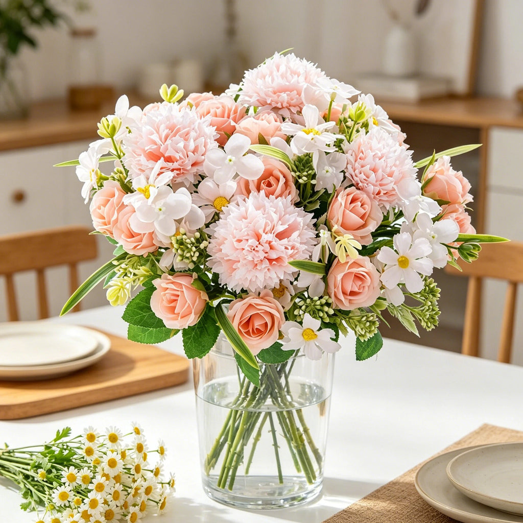 Silk Rose Artificial Flower Wreath – Wedding & Home Décor Artificial Flower Wreath Babs
