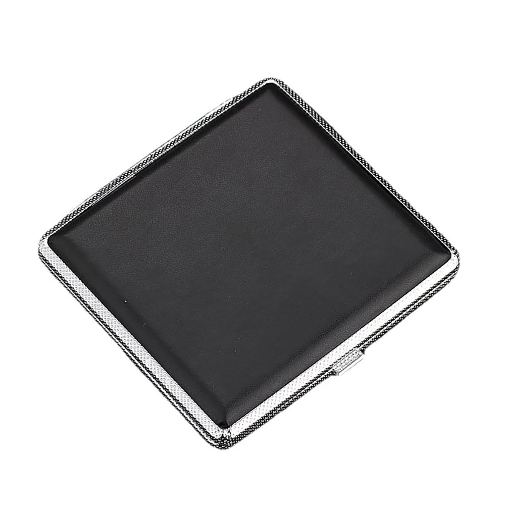 HOMEFISH 20-Stick Leather Metal Cigarette Case – Unisex Gift Leather Cigarette Case Babs