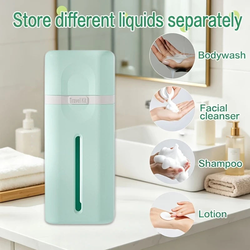 4-in-1 Refillable Travel Dispenser Bottles – Leak Proof Set Travel Dispenser Bottles Babs