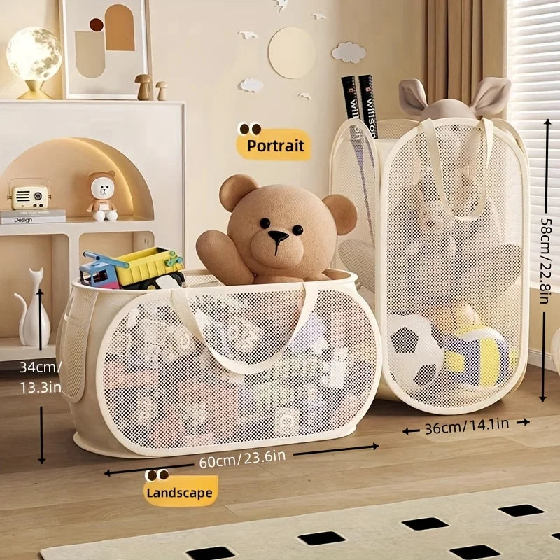 Large Capacity Toy Storage Basket with Divided Compartments Toy Storage Basket Babs