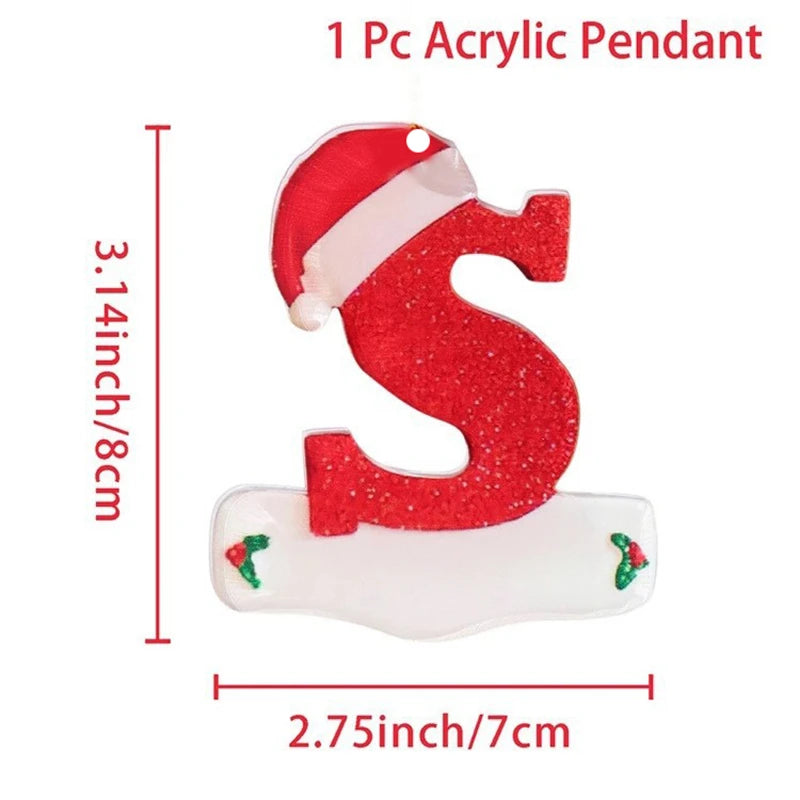 Christmas Acrylic Letter Pendants – Xmas Tree Ornaments 2024 Christmas Tree Ornament Babs S