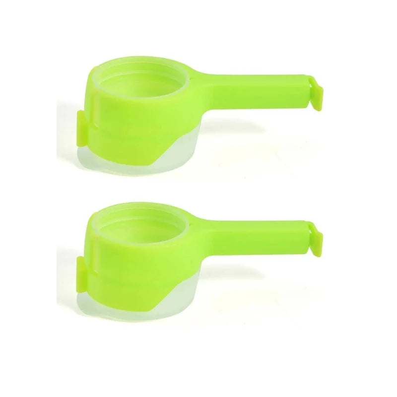 Bag Clips with Pour Spouts – Airtight Food Sealing Clips Food Bag Clips Babs Green-2Pcs