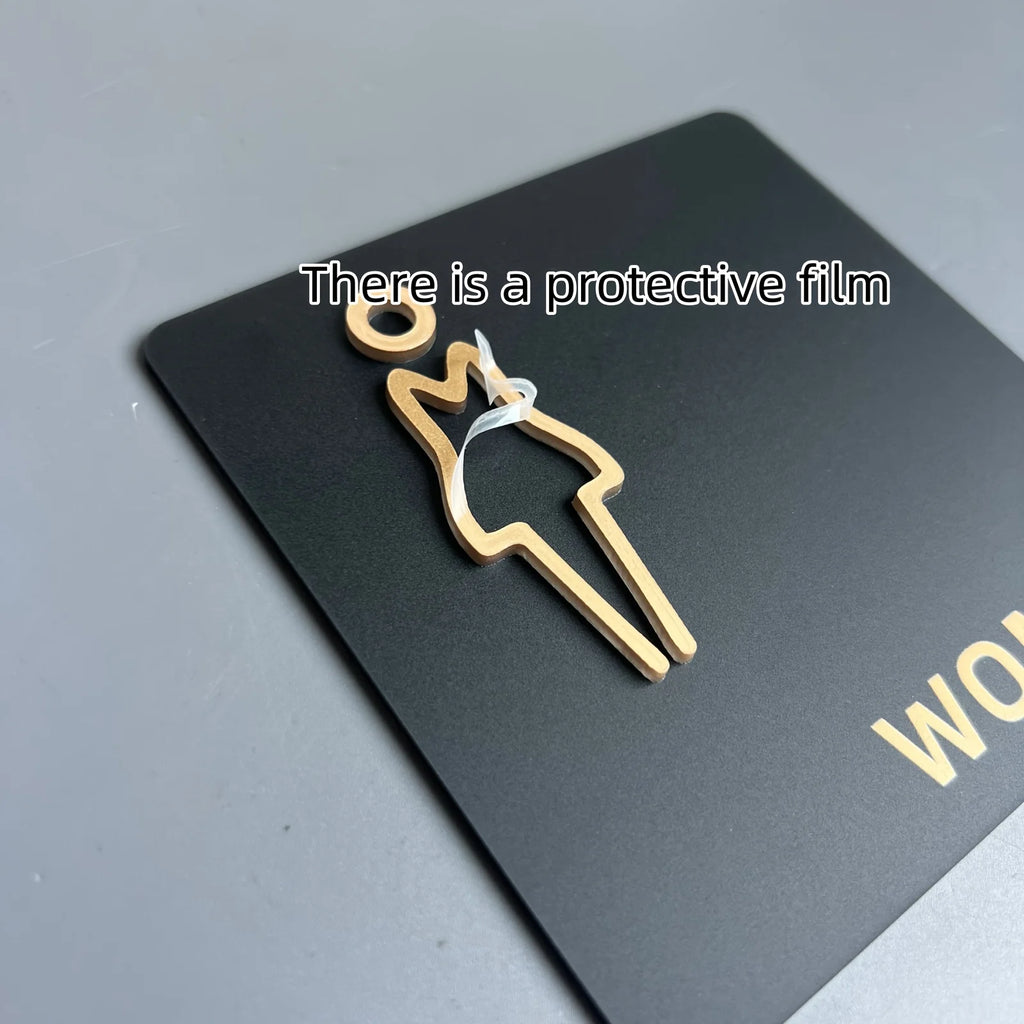 3D Acrylic Restroom Door Sign – Men's & Women's WC Indicator Restroom Door Sign Babs
