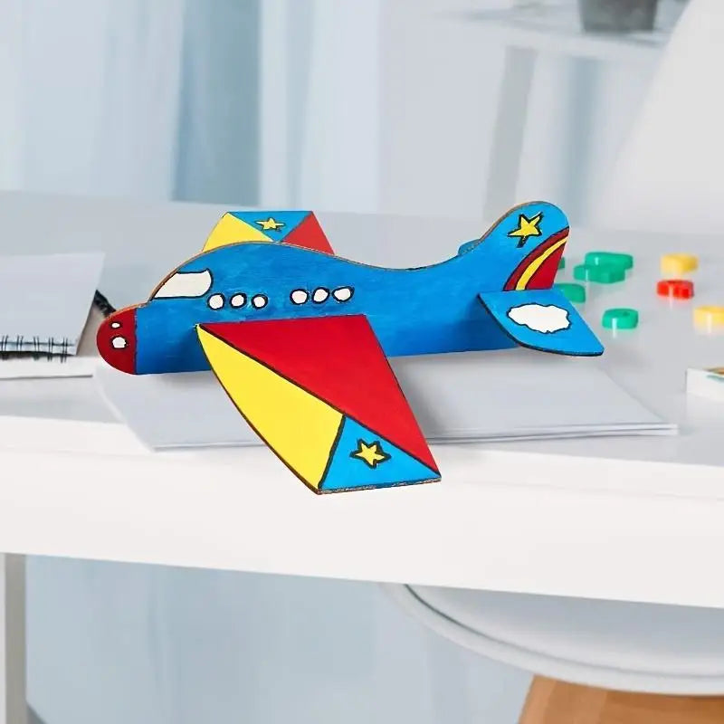 10-Pack Unfinished Wooden Airplane Models – DIY Painting Craft Wooden DIY Craft Kit Babs