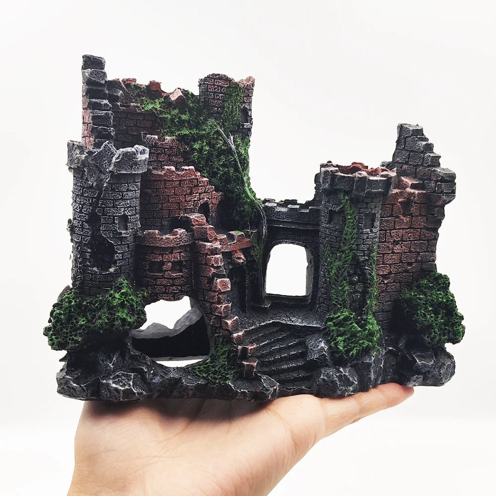 Castle Resin Aquarium Ornament – Fish Tank Rockery Decoration Aquarium Ornament Babs