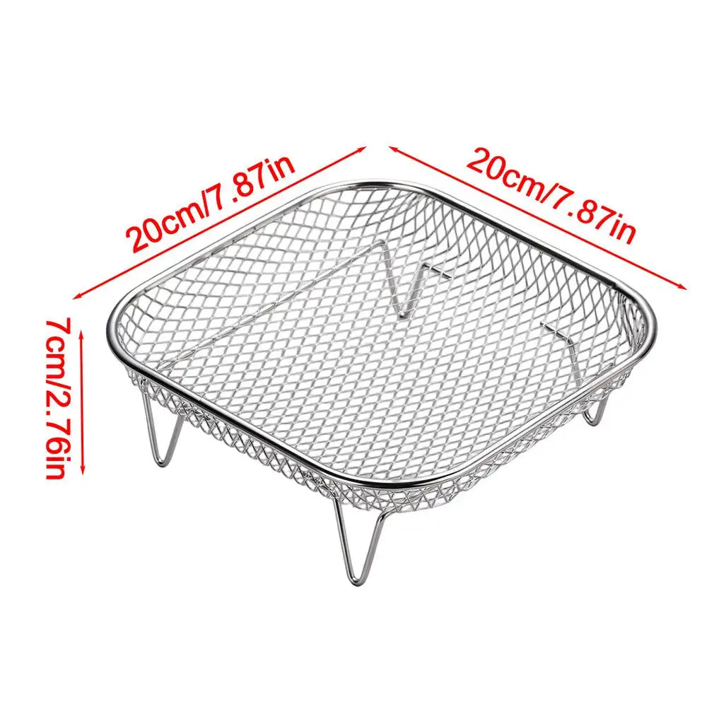 Stainless Steel Air Fryer Rack – Stackable Baking Grill Tray Air Fryer Rack Babs 1pcs