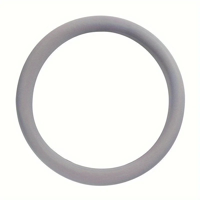 Silicone & Faux Leather Steering Wheel Cover – Round & D-Shape Steering Wheel Cover Babs Grey