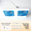 Dual Fan LED Ceiling Light E27 Base – Quiet, Powerful, 200W Ceiling Fan Light Babs Blue