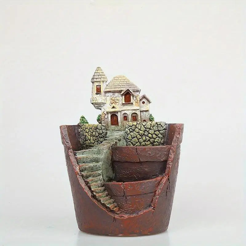 Creative Resin Succulent Planter – City Sky Flowerpot Décor Decorative Planter Babs