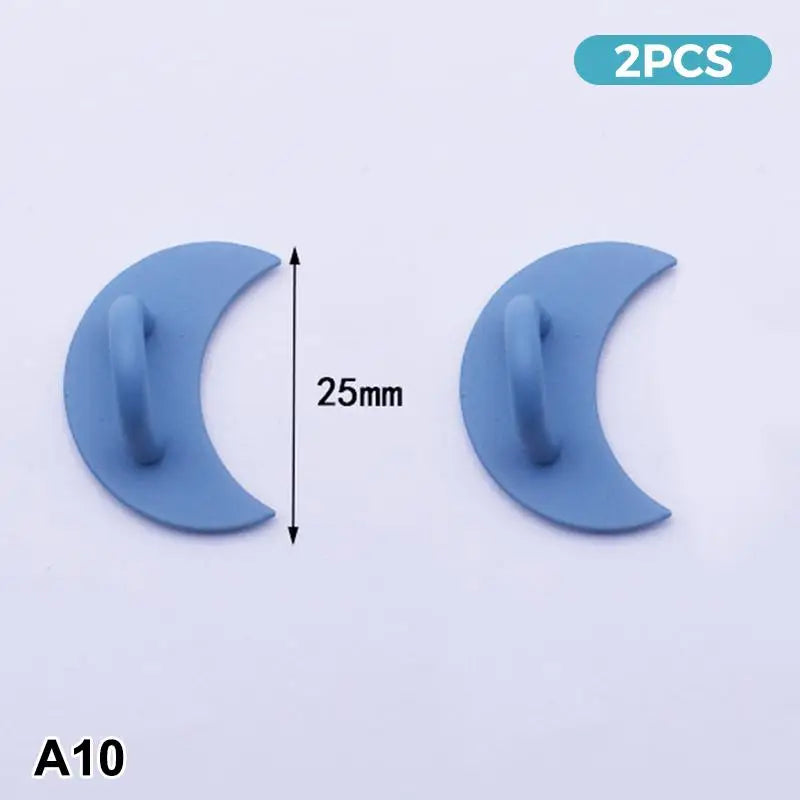 2pcs Adhesive Metal Phone Charm Holder & Keychain Loop Hook Phone Charm Holder Babs A10