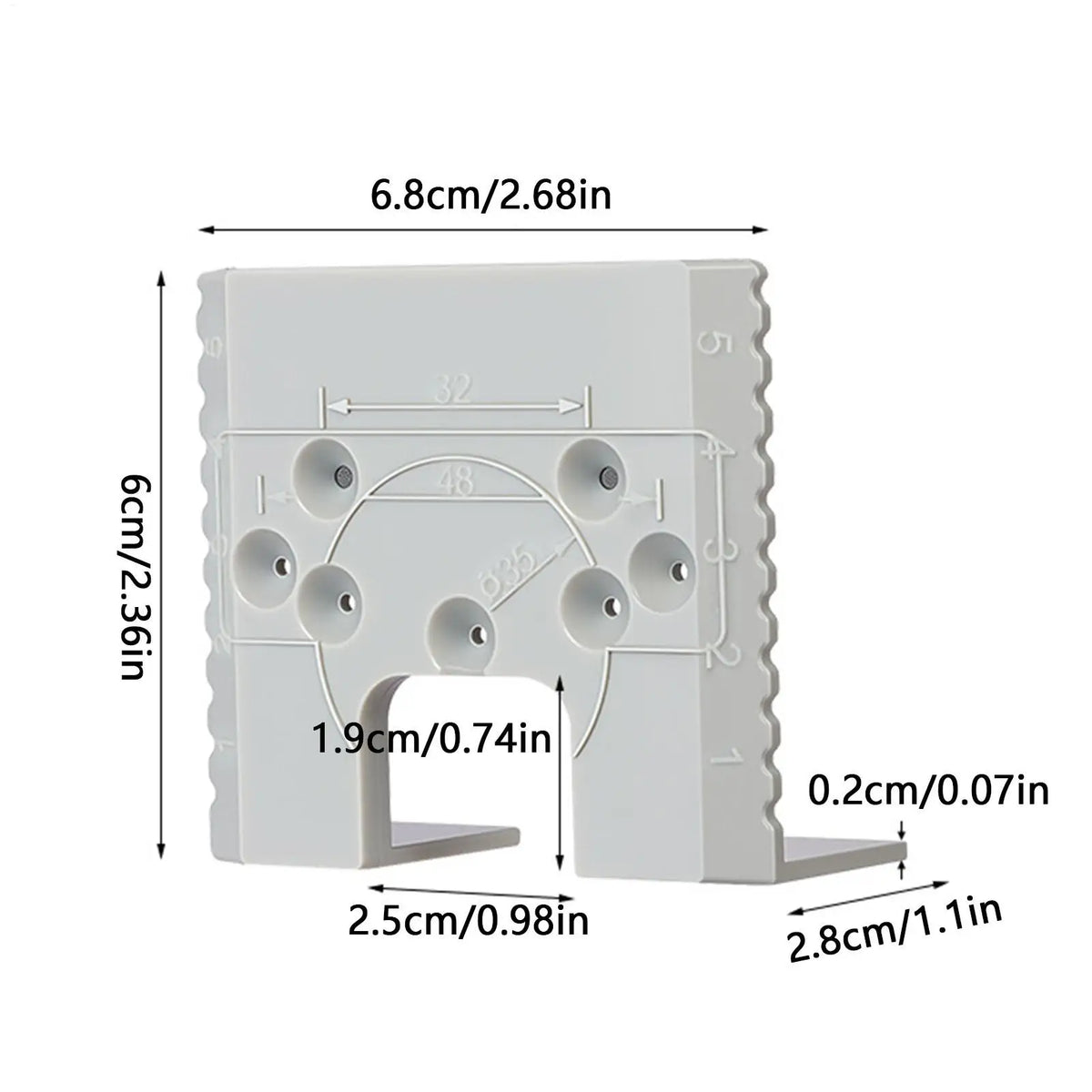 Door Hinge Jig Template – Precision ABS Install Tool for Cabinets Door Hinge Jig Babs