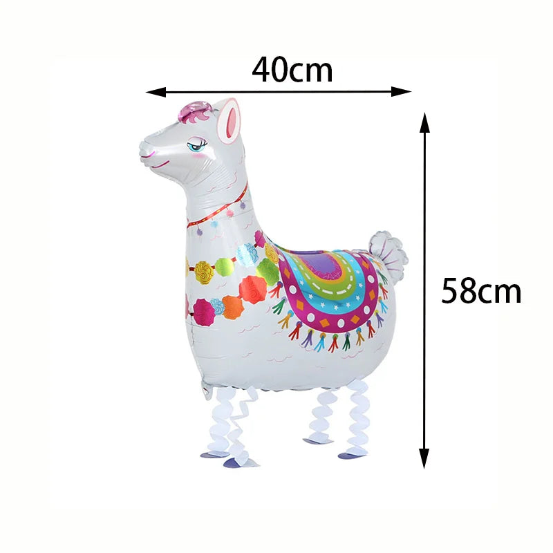 Farm & Jungle Animal Foil Balloons – Party & Baby Shower Decor Party Balloons Babs Alpaca white As pictures show
