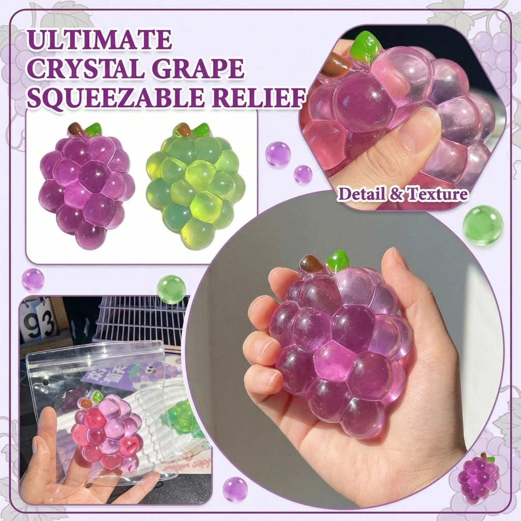 Squishy Grape Fidget Toy – Slow Rising Sensory Squeeze Toy Squishy Fidget Toy Babs