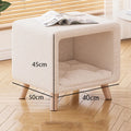Modern Flannel Nightstand with Drawer – Elegant Bedside Table Nightstand Babs 45cm