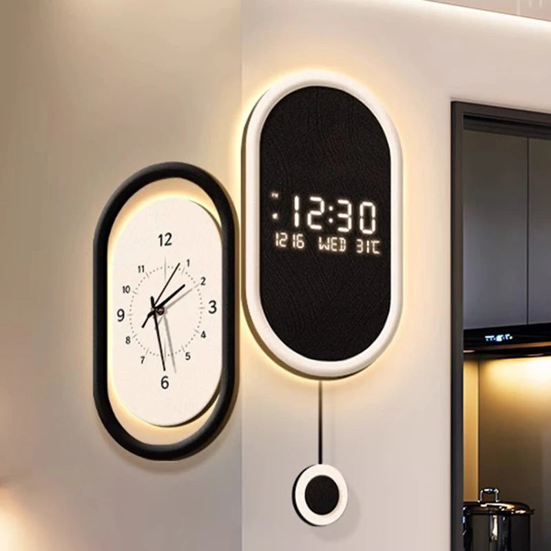 Nordic Minimalist Luminous Wall Clock – Crystal Porcelain 10" Decorative Wall Clock Babs