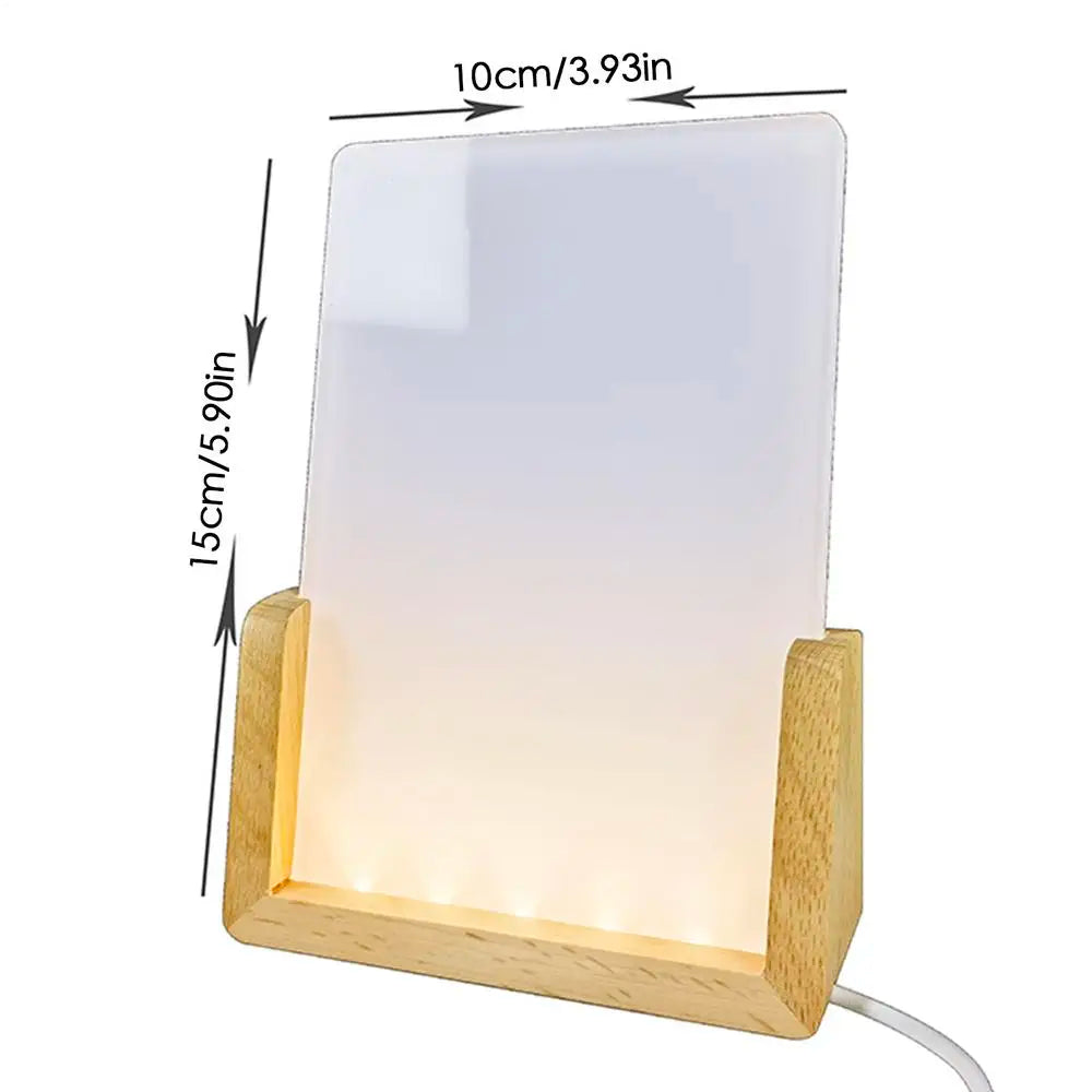 3D LED Night Light Sublimation Acrylic Photo Frame Blank LED Acrylic Photo Frame Babs Use with wire