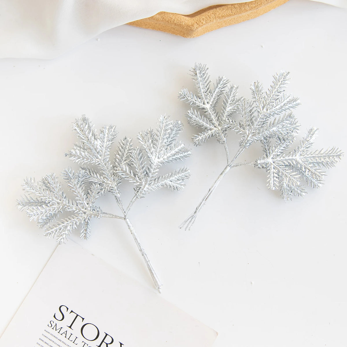 6PCS Artificial Cactus Leaves for DIY Wreaths & Home Decor Artificial Decor Plants Babs Silver