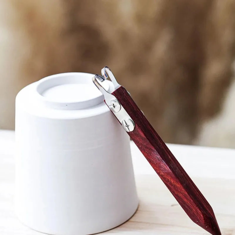 Clay Ring Foot Trimming Tool – Mahogany & Stainless Steel Clay Trimming Tool Babs