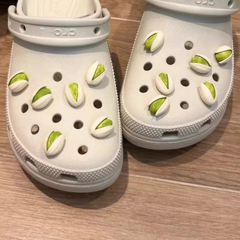 Pistachio Croc Charms – Funny DIY Shoe Ornaments & Decor Shoe Charm Babs