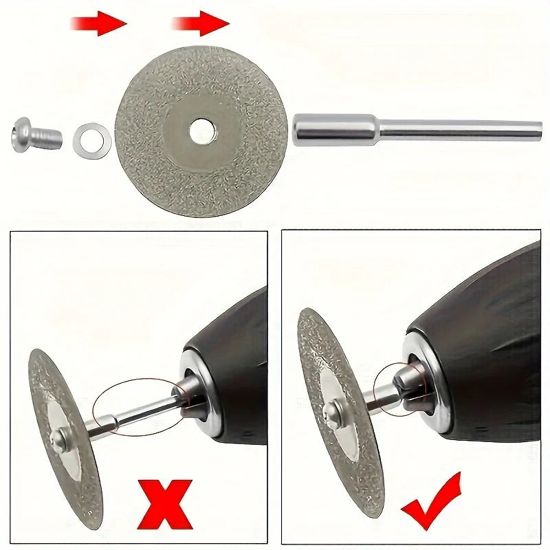 12pcs Mini Diamond Cutting Discs – Rotary Grinding Saw Blades Cutting Disc Set Babs