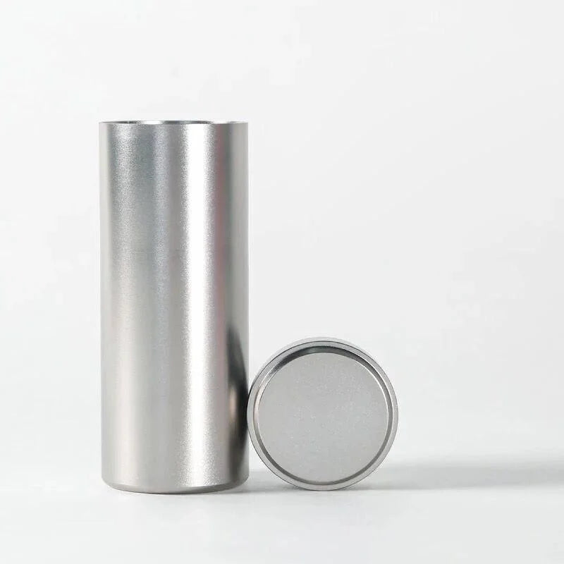 Aluminum Travel Tea Jar – Airtight Sealed Mini Storage Caddy Tea Storage Container Babs Silver