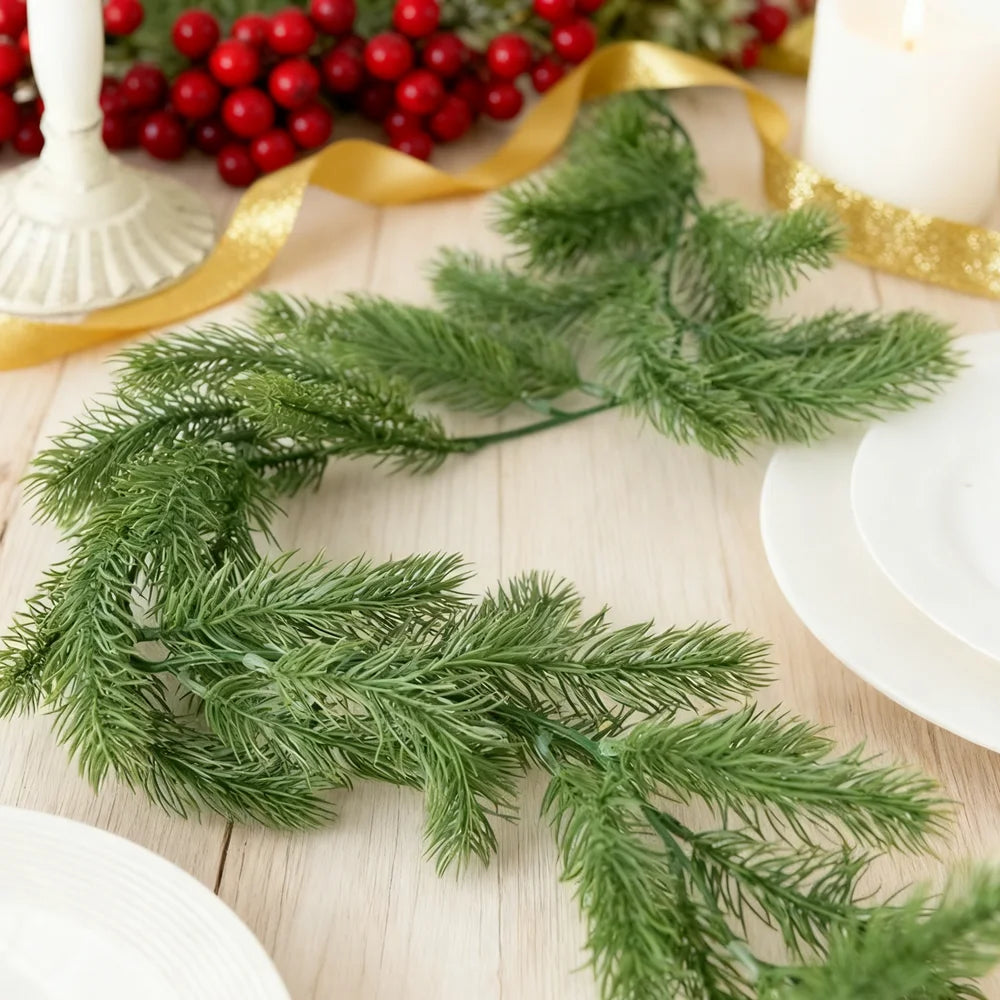 Artificial Pine Needle Vine Garland 2/4 Pcs – 180cm Decor Artificial Vine Garland Babs