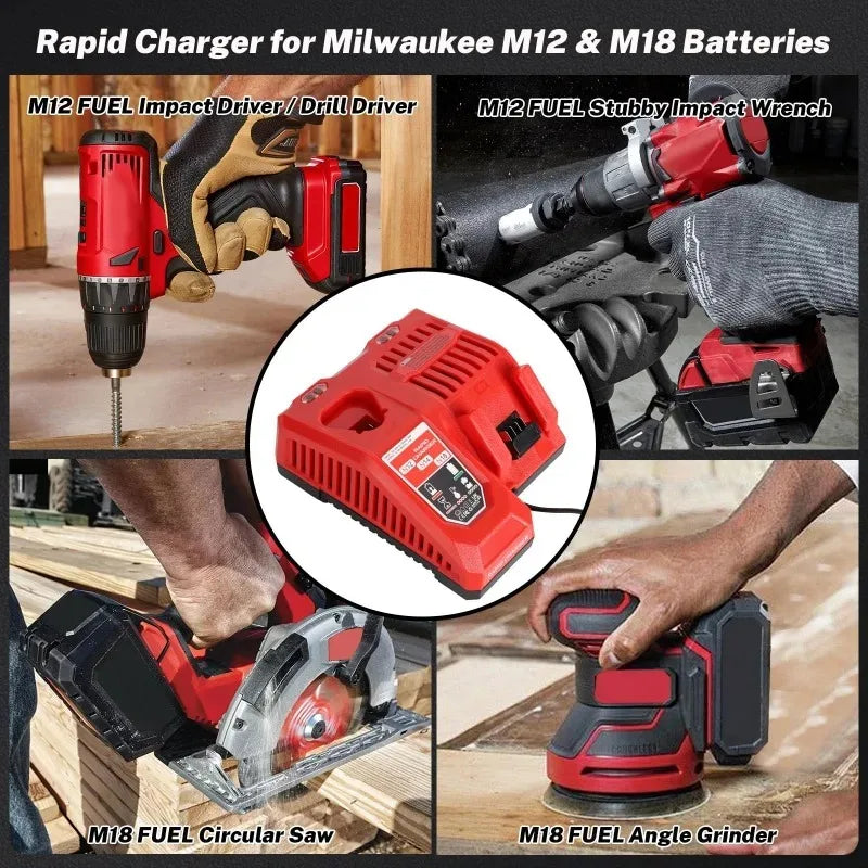 M12-18FC Dual-Port Lithium Battery Charger for M12 & M18 Power Tool Charger Babs