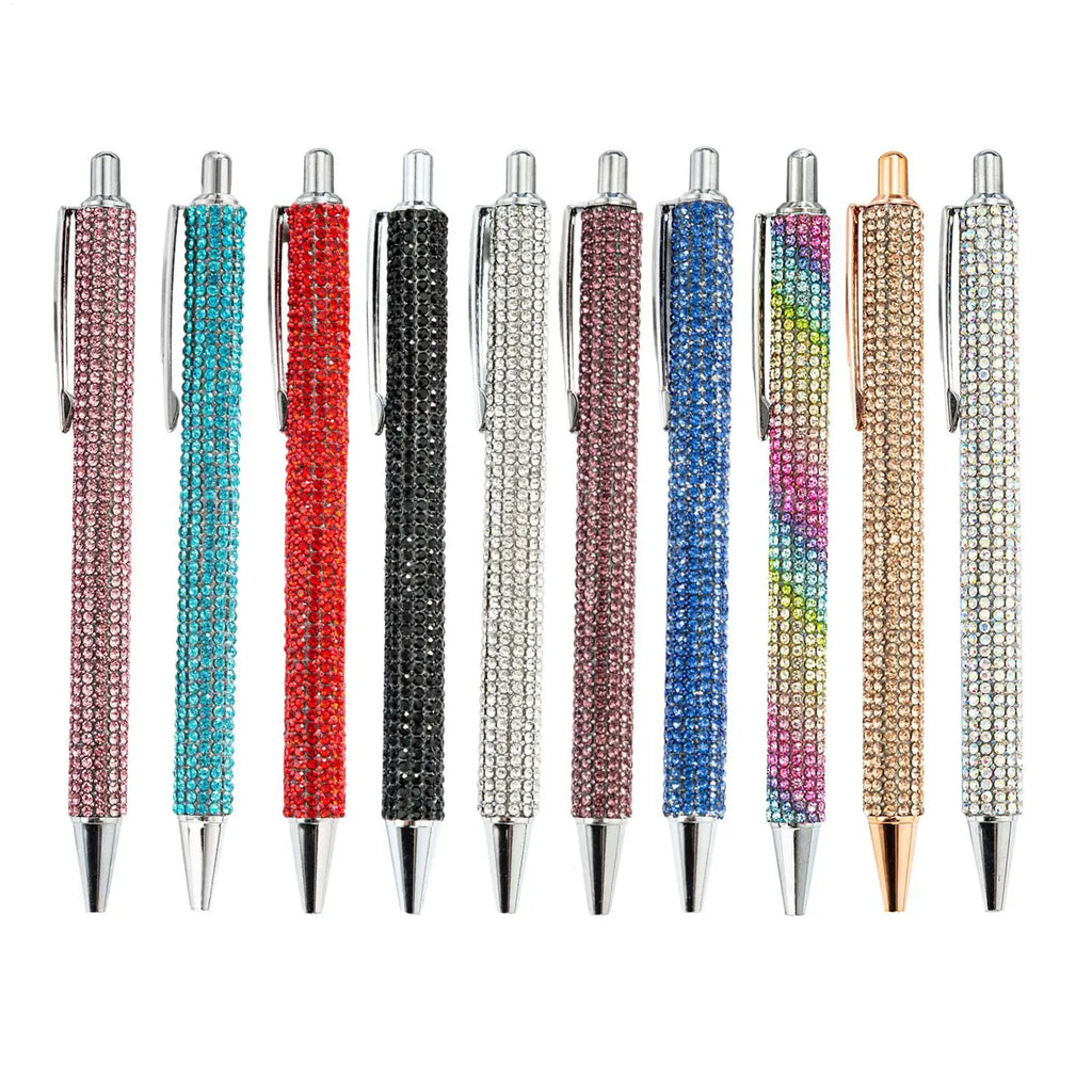 Luxury Rhinestone Ballpoint Pen – Rose Gold Retractable Rhinestone Ballpoint Pen Babs