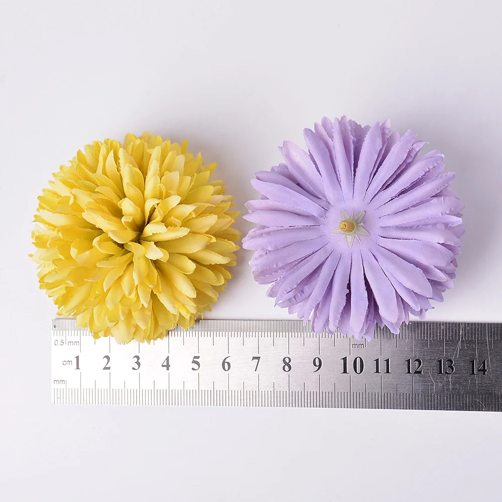 5-Pack Silk Chrysanthemum Artificial Flower Heads | Wedding & Home Decor Artificial Flower Heads Babs