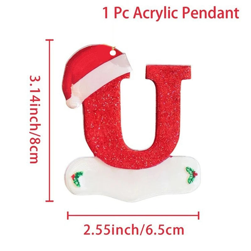 Christmas Acrylic Letter Pendants – Xmas Tree Ornaments 2024 Christmas Tree Ornament Babs U
