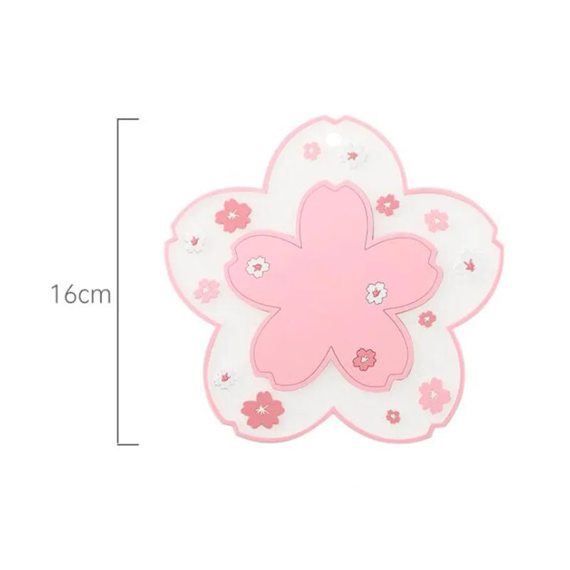 Sakura Blossom PVC Coasters – Insulated Floral Table Mats Decorative Coasters Babs