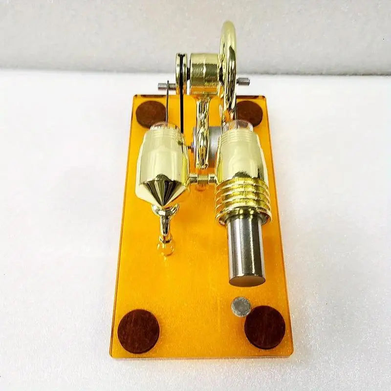 Hot Air Stirling Engine DIY Model Kit with Alternator – Science Toy Science Education Model Babs