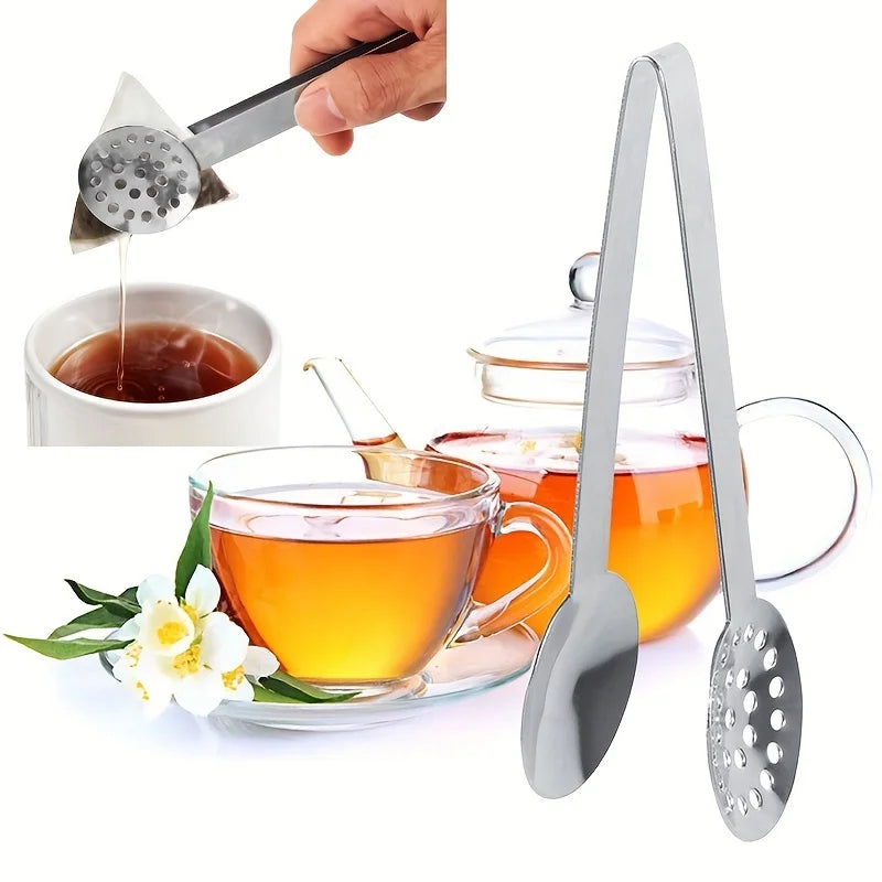 Stainless Steel Tea Bag Squeezer Tongs – Dishwasher Safe Tea Bag Tongs Babs