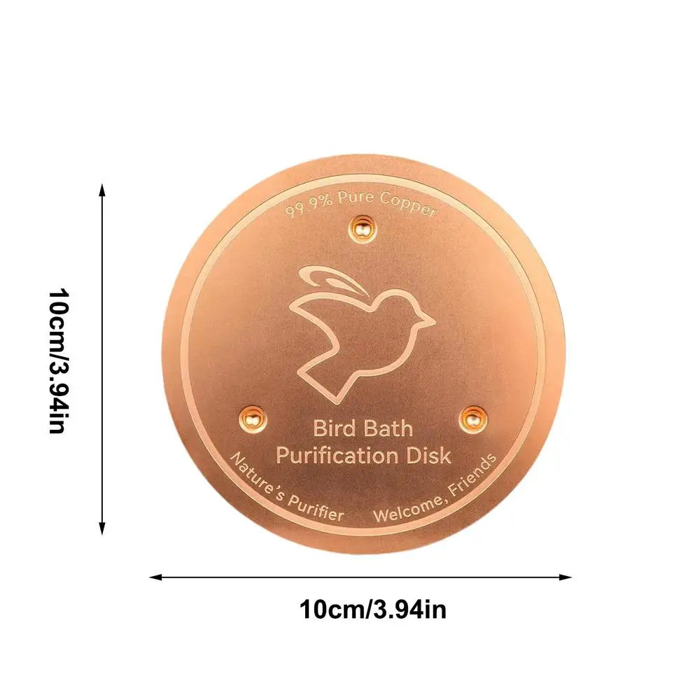 Copper Bird Bath Disk | Triple-Point Outdoor Water Bowl Bird Bath Dish Babs 1pcs